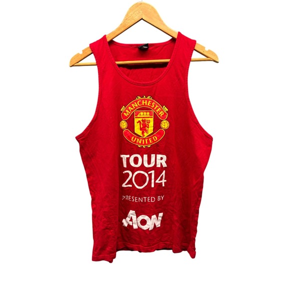 2014 Tour Manchester United Sleeveless Top Tank Jersey Men’s Size Medium Soccer - Picture 1 of 9